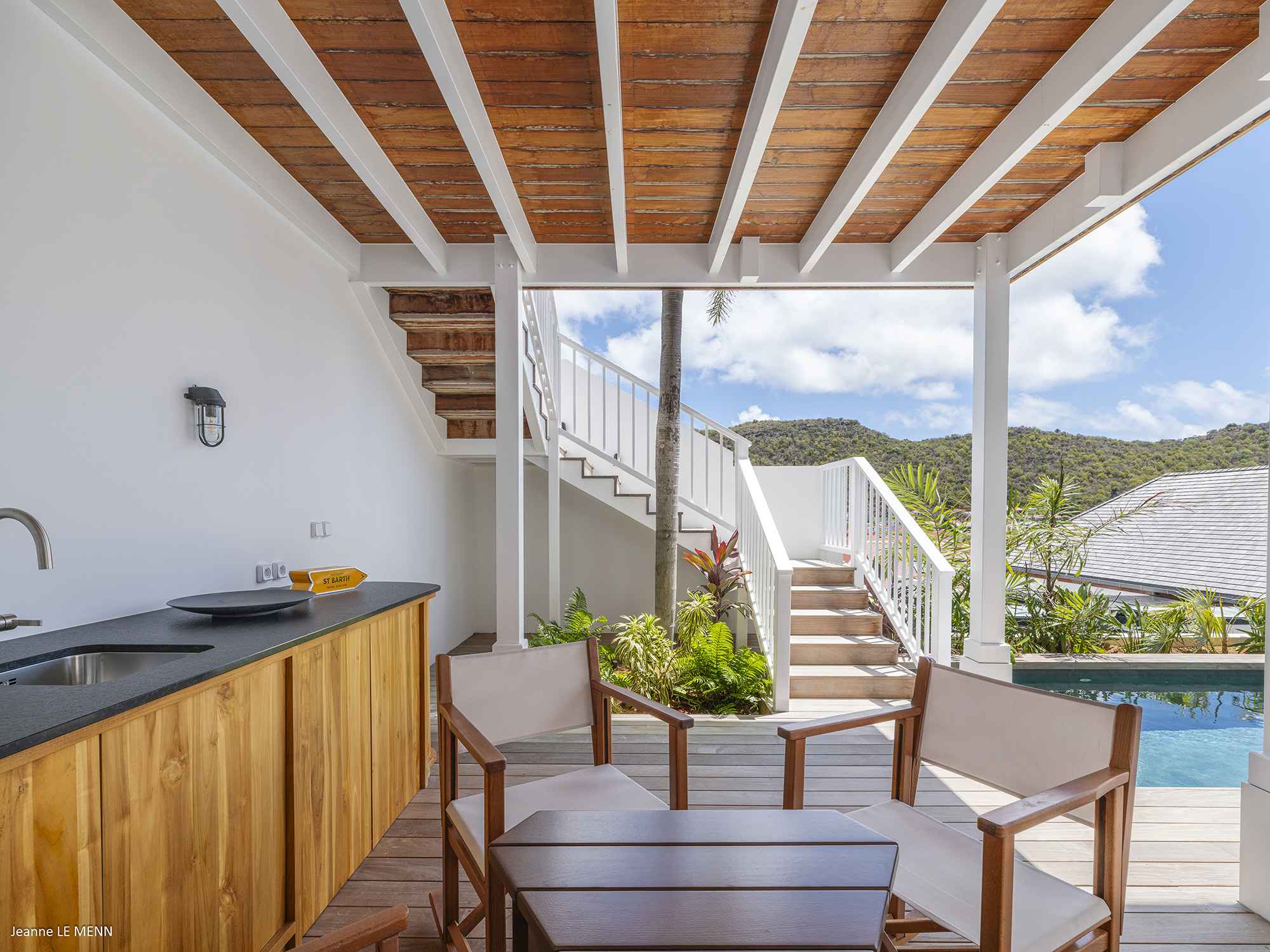 Gustavia 4-Bedroom Villa Rental – Creole-Style Townhouse with Pool & Harbor Views