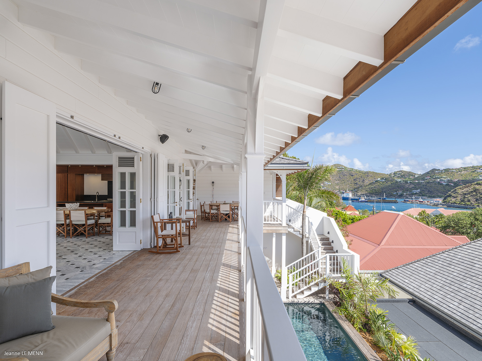 Gustavia 4-Bedroom Villa Rental – Creole-Style Townhouse with Pool & Harbor Views
