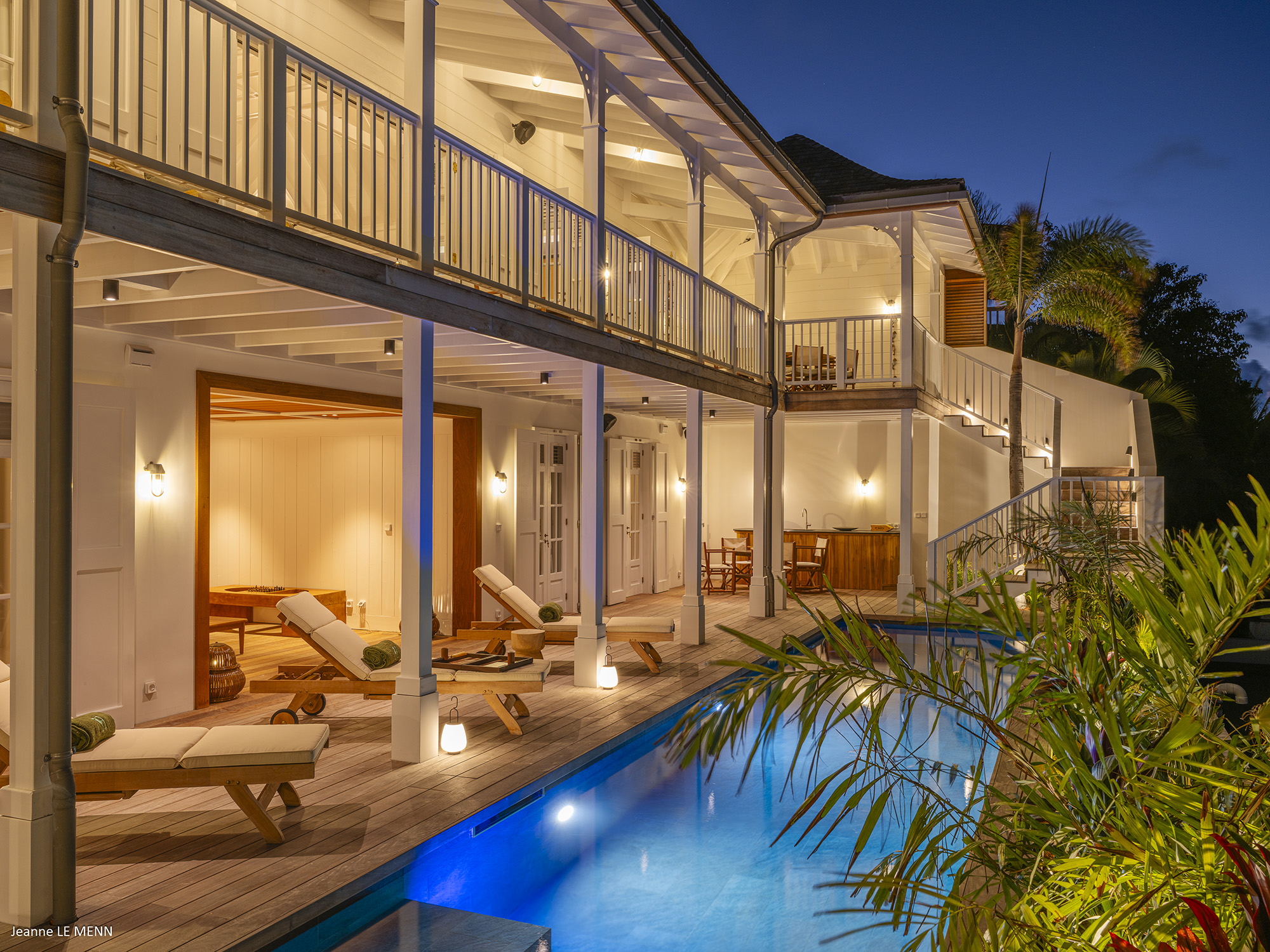 Gustavia 4-Bedroom Villa Rental – Creole-Style Townhouse with Pool & Harbor Views