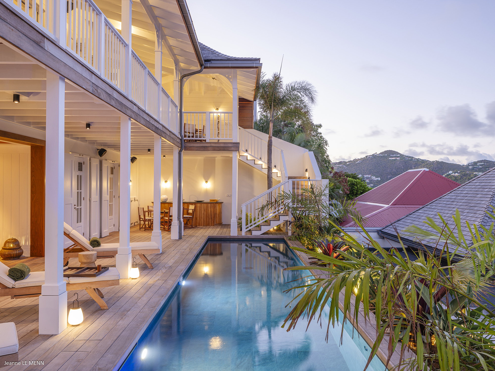 Gustavia 4-Bedroom Villa Rental – Creole-Style Townhouse with Pool & Harbor Views